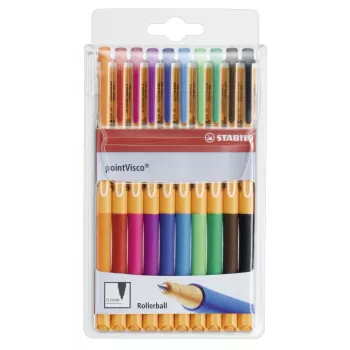 STABILO PointVisco gel pero - večbarvno - 0,5 mm - paket 10