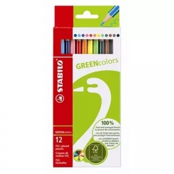STABILO GREENcolors barvni svinčniki - večbarvno - 12 kosov