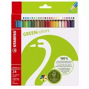 STABILO Green Colors barvni svinčniki - 2 mm - 24 kosov