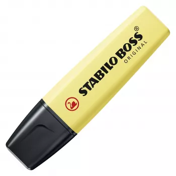 STABILO BOSS ORIGINAL komplet označevalnikov - 6 kosov - mešane pastelne barve - dleta konica - 2 mm / 5 mm - tinta na vodni osnovi