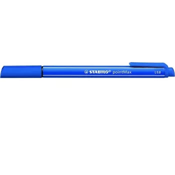 STABILO pointMax fineliner - ultramarin modra - medium 0,8 mm - okrogla - črnilo na vodni osnovi