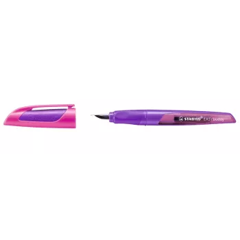 STABILO EASYbuddy nalivno pero - magenta / vijolična - sistem s kartušami - kraljevsko modro črnilo - za levičarje in desničarje - 1 kos