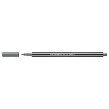 STABILO Pen 68 Metallic - srebrn - tinta na vodni osnovi - šestkotni - 1 kos