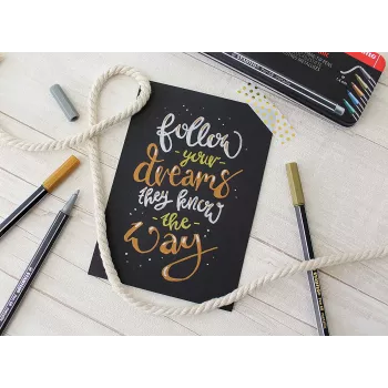 STABILO Pen 68 Metallic flomaster - baker - 1,4 mm - šestkotni - posamezno pisalo