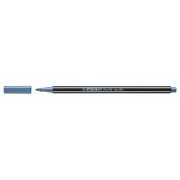 STABILO Pen 68 Metallic flomaster - kovinsko modra - 1 kos