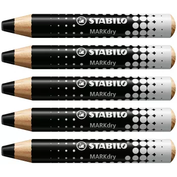 STABILO MARKdry suhi marker za bele table črn paket 5 kosov