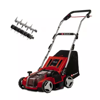 Einhell GE-SA 36/35 Li-Solo Power X-Change baterijski vertikulator in puhalo, 36V, 350mm delovna širina, brez baterije in polnilnika, s hitrimi zaponkami in nastavitvijo višine reza (3420685)