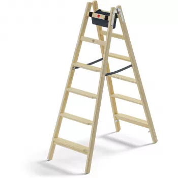 Hailo Master H80 2x6 stopnic dvostranske stopnice, nosilnost 150 kg, srebrna