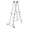 Hailo M80 4x4 lestev s prečkami – kombinirana lestev, aluminij, nosilnost 150 kg