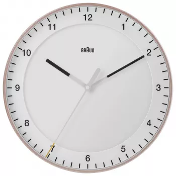 Braun BC17PW kvarcna stenska ura analogna, 30 cm, roza-bela