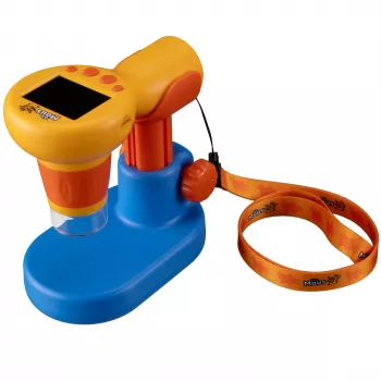 DieMaus ročni mikroskop 60x-100x LED rumeno-oranžen