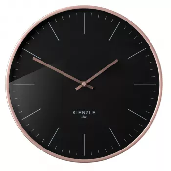 KIENZLE DCF radijsko vodena stenska ura Modern 25 cm rožnato zlata/črna