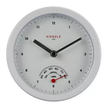 KIENZLE mini kopalniška ura (14980) - bela, analogna, kvarčna, na baterijo, pritrditev s priseskom, zaščitena pred brizganjem