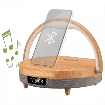 KIENZLE LED budilka z Bluetooth zvočnikom in brezžičnim polnilnikom
