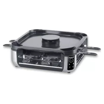 SEVERIN RG 2379 SEVENTO raclette žar 1400 W 8 oseb črno-srebrn