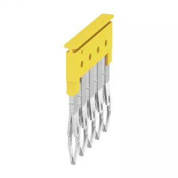Weidmüller ZQV 2.5/5 prečni povezovalnik, rumen, 5-polni, 24 A, 800 V, 2,5 mm²