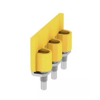 Weidmüller WQV 35N/3 prečni spojnik, 3-polni, razmak 10 mm, rumen, 20 kosov