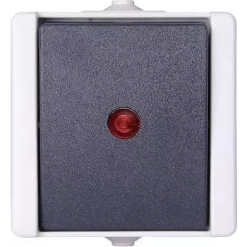 HEINRICH KOPP stikalo za upravljanje nadometno za vlažne prostore proAQA siva 10A 250V IP44