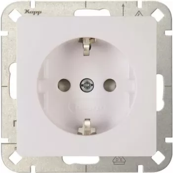 Heinrich Kopp HK05 vtičnica Schuko s povečano zaščito pred dotikom, Polar White (RAL 9010), podometna