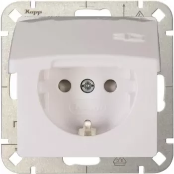 Heinrich Kopp HK05 vtičnica Schuko s povečano zaščito pred dotikom, čisto bela (RAL 9010), vgradna, 16A 250V