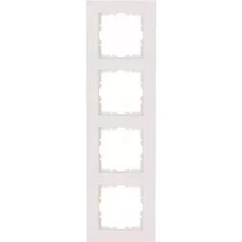 Heinrich Kopp 4-delni okvir HK07 PURE 299,6 x 86 x 9,5 mm IP20 pritrditev s sponko bel sijaj