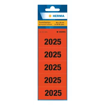 HERMA 100 vsebinskih nalepk 2025 rdečih (1685)