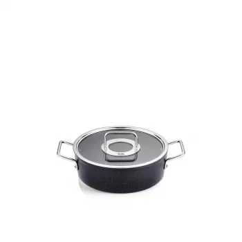 Fissler Adamant CA 24cm lonec za dušenje s steklenim pokrovom, 4,2L, primeren za indukcijo, protilepljiv, izdelano v Nemčiji