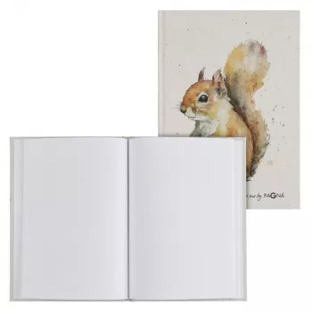PAGNA zvezek Squirrel DIN A5 pikčasto karo, bež, trda vezava, 128 strani
