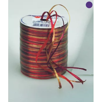C.E. Pattberg darilni trak Raffia svetleč rdeče-zlat 3,0 mm x 50,0 m