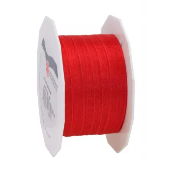 C.E. Pattberg Four Seasons darilni trak svila mat rdeč 10 mm x 25 m