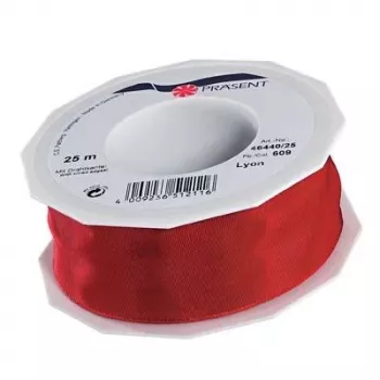 C.E. Pattberg LYON darilni trak svetleč rdeč 40 mm x 25 m