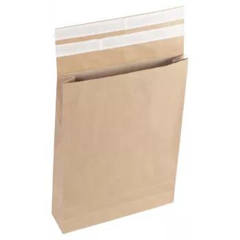 Vereinigte Papierwarenfabriken zložljive ovojnice Classic z dvojnim zapiranjem pribl. DIN A3 brez okna rjava z 8,0 cm pregibnim dnom - FLEXIPAK CLASSIC 2FVMF000514