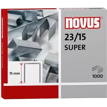 Novus Dahle Novus 23/15 SUPER paket sponk - 1,5 cm - 1000 sponk - jeklo - nerjavno jeklo