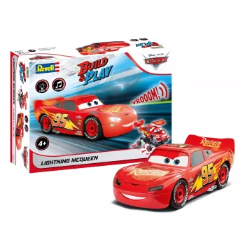 Revell Build & Play Disney Pixar Cars Lightning McQueen vozilo s svetlobo in zvokom, merilo 1:20, sestavljivi modelarski komplet