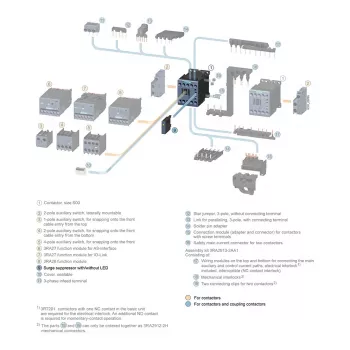Siemens 3RT2916-1BD00 omejevalnik prenapetosti / odvodnik prenapetosti 127-240VAC 150-250V za kontaktorje SIRIUS 3RT2