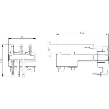 Siemens SIRIUS 3RA29 priključni modul za 3RV2011 in 3RT201