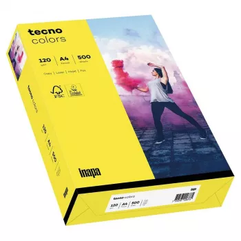 Papyrus Tecno Colors A4 kopirni papir, rumen, 120 g/m²