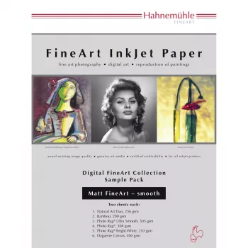 Hahnemühle Digital FineArt A4 testni paket mat, gladki papirji
