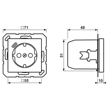 JUNG vtičnica SCHUKO A1520-18CSW z USB Type-C