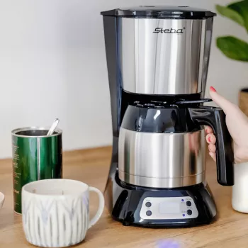 Steba KM F3 termo filtrirni aparat za kavo, 1,25 L, 1000 W, nerjavno jeklo/črn
