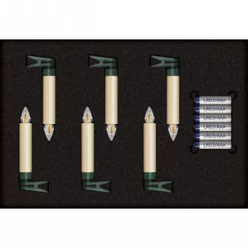 Krinner Superlight Bavaria Mini Flame 6 kosov set ivory