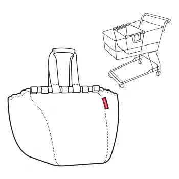 Reisenthel Easyshoppingbag črna - 30L nakupovalna torba s pritrditvijo na voziček