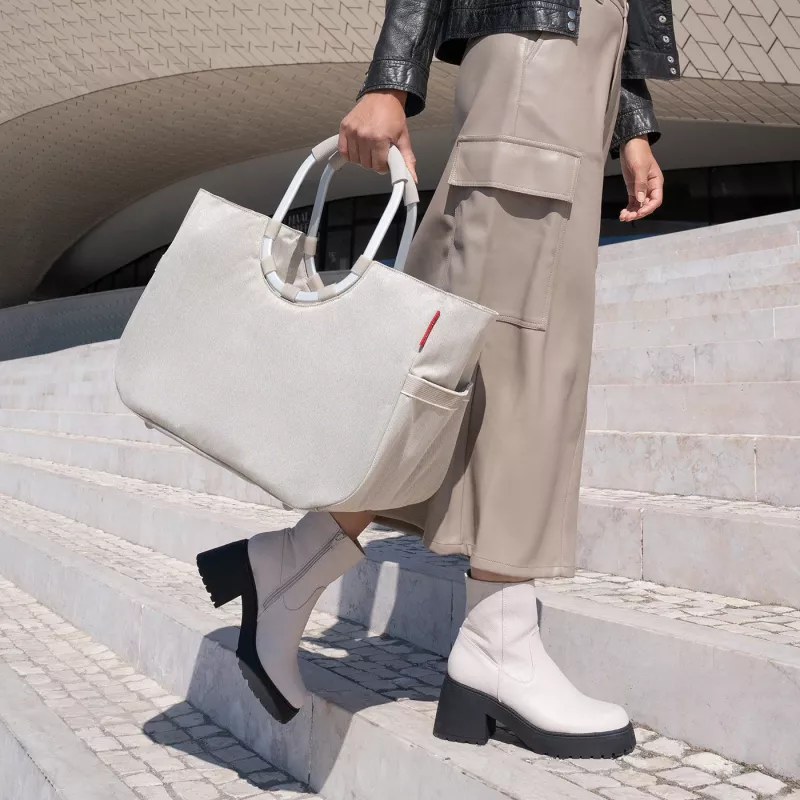 Reisenthel Loopshopper L Herringbone Sand nakupovalna torba