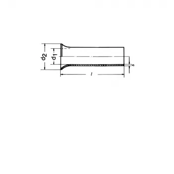 Klauke 7412V končna tulka, 4 mm², 12 mm, baker