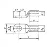 Klauke 112R12 pocinjena bakrena kabelska končnica, 240 mm², izvrtina M12, ravna