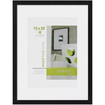 NIELSEN DESIGN Apollon črn lesen foto okvir A4 21x29.7 cm 8988046
