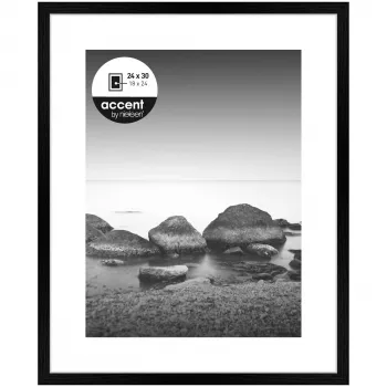 NIELSEN DESIGN Aura okvir za slike črn 24x30 cm les vključno s paspartujem 1122000