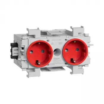 Hager GS20013020 vložek vtičnice Schuko, rdeč, IP20, 250 V, 16 A, 10 kosov