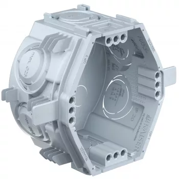 Kaiser Elektro UP1 Fix podometna doza za naprave 1055-06 z oprijemalnimi rebri, 4 vijačne kupole, 60x46 mm