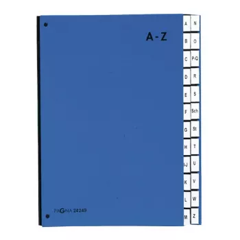 PAGNA Pultordner 24 predalov A4 karton modra pokončna 340 mm 35 mm